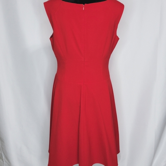 Marc New York Bright Red Fit and Flair Dress Size 12  #360 - Picture 2 of 8